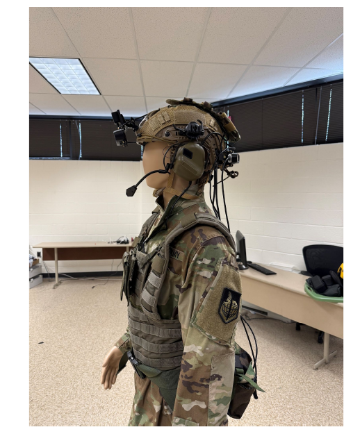Side view of the wearable reference system